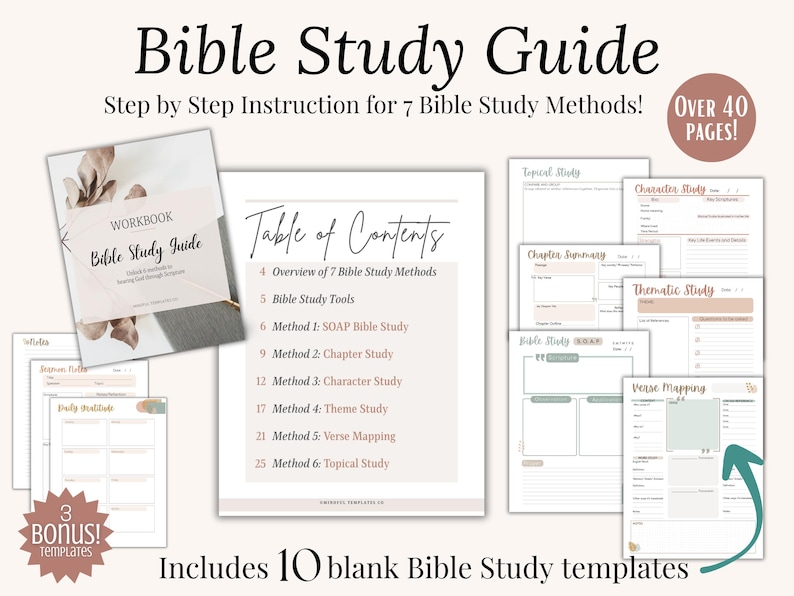 Faith Planner Bundle Bible Study Guide Prayer Journal Gratitude ...