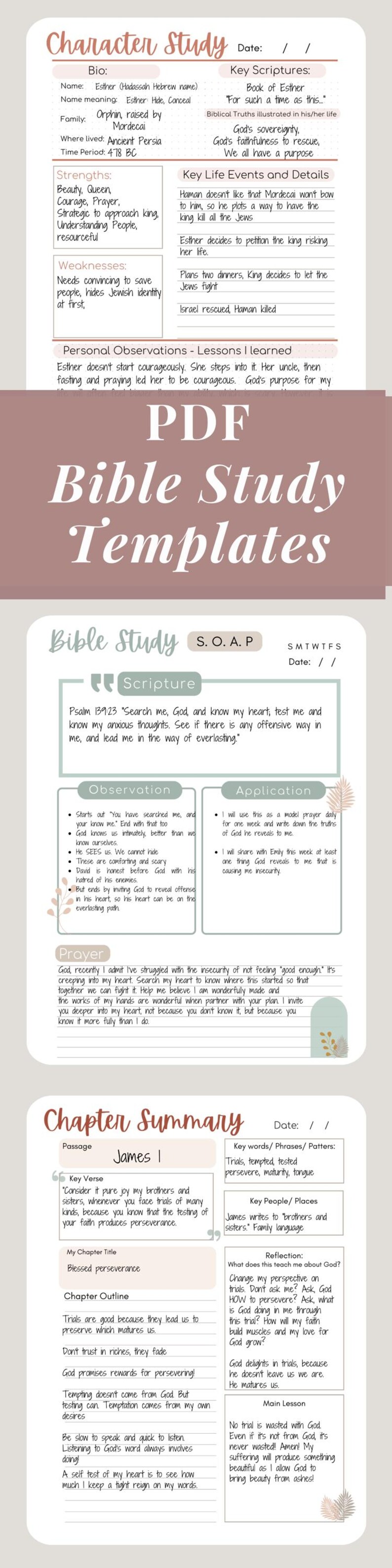 Printable SOAP Bible Study Template Beginners Guide Scripture Devotional Planner Goodnotes Bible Journal Christian Gift idea Teen faith image 11