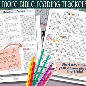 Printable Bible Study Planner and Bible Reading Trackers, Chronological ...