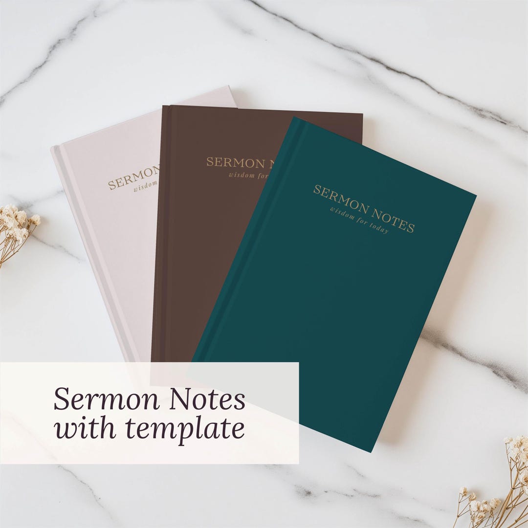 Sermon Notes Journal Church Notes Christian Faith Notebook Small Group ...