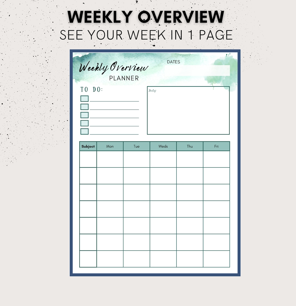 Teacher Lesson Plan Template Printable Homeschool Planner Etsy