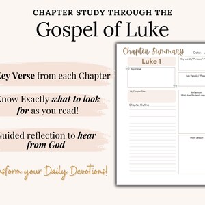 Printable Bible Study Bundle of Jesus Daily Devotional Planner for women Faith Chronological Scripture journal template Christian gift pdf image 8