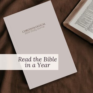 Chronological Bible Study Journal Undated Bible in a Year Reading Plan Scripture Guide Faith Notebook Christian Small Group Church Gift idea