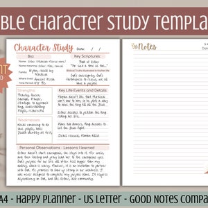 Bible Character Study Guide Printable Bible Study Template - Etsy