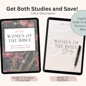 Bible Study for Women PDF Download focused on Women of Courage in Scripture. Printable devotional for women of faith includes study guides, Scripture references, reflection journal pages, and character study templates. Works as a Christian daily devotional planner for women, a Bible Study Workbook for small groups, or a thoughtful Christian gift.