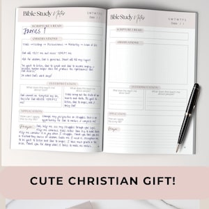 Minimalist 6x9 Guided Bible Study Journal for Christian women with the “Draw Near Bible Study Journal” cover design. Available in hardcover, softcover, and spiral bound options. A faith journal with scripture prompts for daily quiet time, small group study, or church ministry. Elegant Christian notebook for women seeking a simple, structured way to study God’s Word.