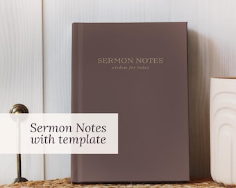 Sermon Notes Journal Church Notes Christian Faith Notebook Small Group Bible Study Journal Confirmation Religious gift idea women scripture