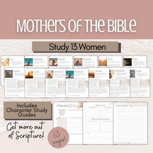 Printable Bible Study, Mothers of the Bible, Digital Women's Bible Study, Christian Devotional, Christian Mothers day Gift,