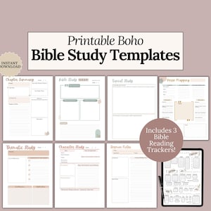 Modèle d'étude de la Bible imprimable planificateur de foi dévotion chronologique bible lecture tracker journal biblique numérique idée cadeau chrétien