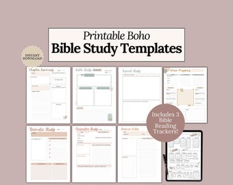 Bible Study Template Printable Faith Planner Devotional Chronological Bible Reading Tracker Scripture Journal Digital Christian Gift Idea