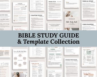 Guida ai modelli di studio della Bibbia Guida alle Scritture stampabile Mappatura dei versetti SOAP Diario di studio della Bibbia per principianti Fede Idea regalo Cristiano Boho