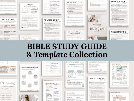 Guide to Bible Study Templates Printable Scripture Guide SOAP Verse Mapping Beginner Bible Study Journal Faith Gift idea Christian Boho