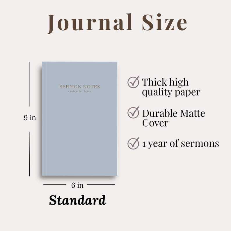 Sermon Notes Journal Church Notes Christian Faith Notebook Small Group Bible Study Journal Confirmation Religious gift idea women scripture image 10