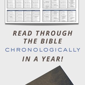 Chronological Bible in a Year Reading Plan printable PDF with a clean, minimal design. This undated Bible study and scripture guide helps you read through the Bible in the order events occurred. Perfect for daily devotion, personal study, or church resource use. Instant download reading tracker available in 8.5x11, A4, and Happy Planner Classic sizes.