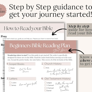 Christian Study Materials Beginner Bible Study Guide Template Prayer Journal Pages Reading Plan Bundle Faith Planner Download Three Size Options Beginner Friendly Format Spiritual Growth Resources Modern Design Layout Personal Study Guide Reflection