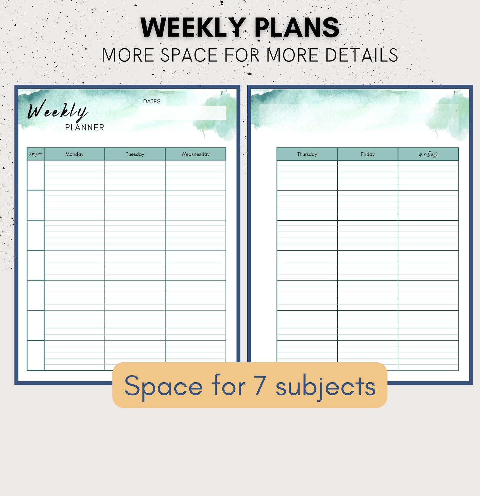 Teacher Lesson Plan Template Printable Homeschool Planner Etsy