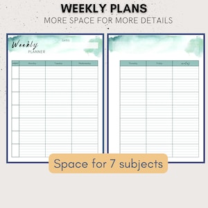 Teacher Lesson Plan Template Printable Homeschool Planner - Etsy