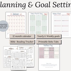 Plan your faith with helping Bible reading trackers, printable bible tabs, goal setting, weekly planning pdf and undated printable calendar. Christian faith planner to keep you growing in Christ, Studying your bible and encouraging your faith. Great christian gift idea, especially for teens wanting to study their bible.