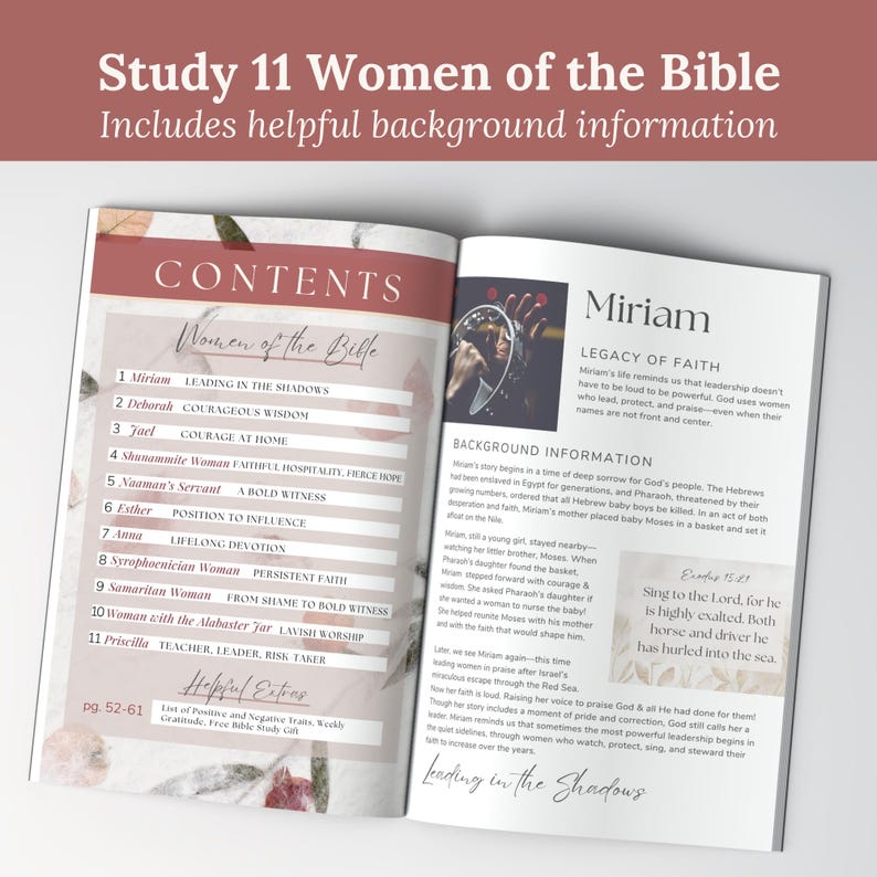 Women of the Bible Study Journal Devotional Guide for Women Faith Based ...