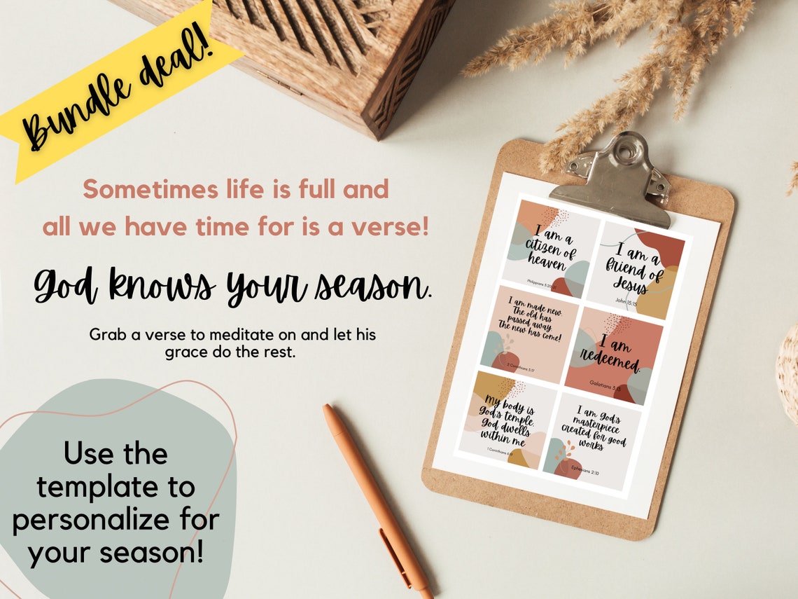Editable and Printable Scripture Cards Personalized Scripture - Etsy