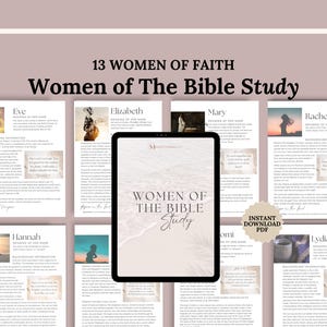 Women of the Bible Study Printable Workbook Small Group Women&#39;s Daily Devotional Planner Faith journal PDF Christian Gift idea for mothers