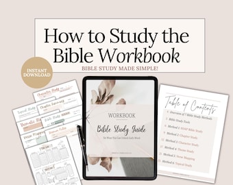 Bible Study Guide and Bible study templates SOAP Verse Mapping Beginner Bible Study Journal Scripture Faith Gift idea Christian Boho