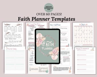 Christian Faith Planner Printable | Prayer Journal | Bible Study ...
