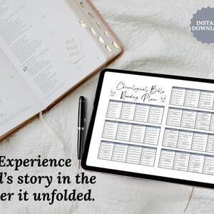 Printable Chronological Bible Reading Plan designed to help you read through the Bible in a year. This undated Bible study and scripture guide PDF includes weekly readings and checkboxes for easy tracking. A perfect faith-based devotional resource for individuals or church groups looking to stay consistent in their spiritual growth.
