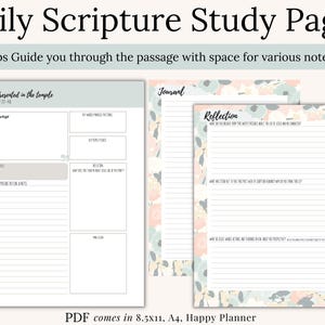 40-Day Life of Jesus Bible Study Printable with reading tracker, study guide templates, and journaling pages. Designed for women of faith and small groups, this Easter Bible study is also a powerful Lent devotional. Perfect as a printable Christian gift idea, devotional workbook, or daily quiet time resource. PDF instant download.