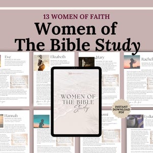 Women of the Bible Study Printable Workbook Small Group Women's Daily Devotional Planner Faith journal PDF Christian Gift idea for mothers