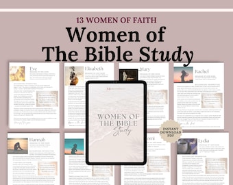 Women of the Bible Study Printable Workbook Small Group Women's Daily Devotional Planner Faith journal PDF Christian Gift idea for mothers