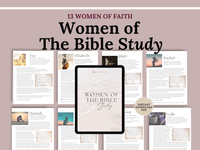 Women of the Bible Study Printable Workbook Small Group Women's Daily ...