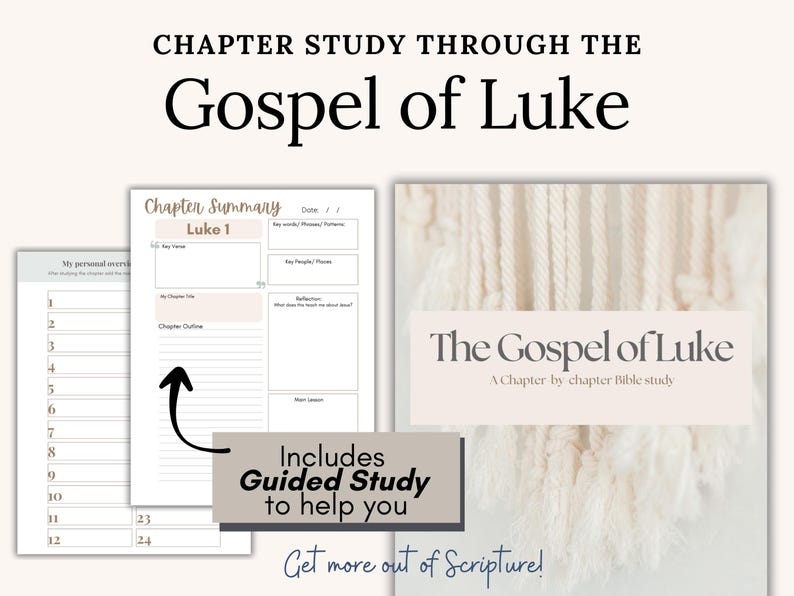 Printable Bible Study Bundle of Jesus Daily Devotional Planner for women Faith Chronological Scripture journal template Christian gift pdf image 7