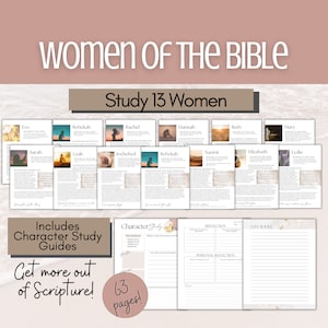 Printable Bible Study, Daily Devotional for Women of the Bible, Digital Women's Bible Study, Christian Mothers day Gift, women of faith