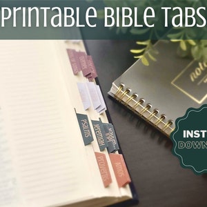 Jewel toned Printable Bible Tabs, Bible tabs, Bible Study tools, Bible journaling, Instant Download, Books of the Bible Tabs