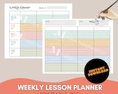 Teacher Lesson Planner Lesson Plans Lesson Planning Weekly Lesson Plan Teacher Organizer Teacher Plan Book, PDF Teacher Planner