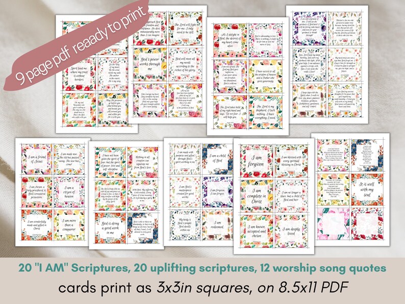 Editable &amp; Printable Scripture Cards Personalized Scripture - Etsy