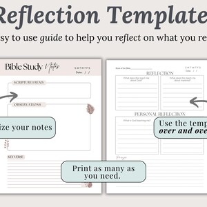Beginner Bible Study Guide Printable Download Spiritual Growth Resources Reading Plan Bundle Faith Planner Pages Three Sizes Available Modern Design Layout Personal Reflection Templates Daily Devotional Guide Christian Study
