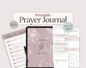 Pink Prayer Journal Printable Christian Prayer Notebook Daily Prayer Journal Gratitude Planner Guided Prayer PDF Digital Faith Journal Gift