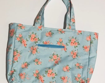 Geblümte Handtasche | Handarbeit | Umhängetasche | Tasche mit Reißverschlüssen | Einzigartige Tasche | Blumenmuster