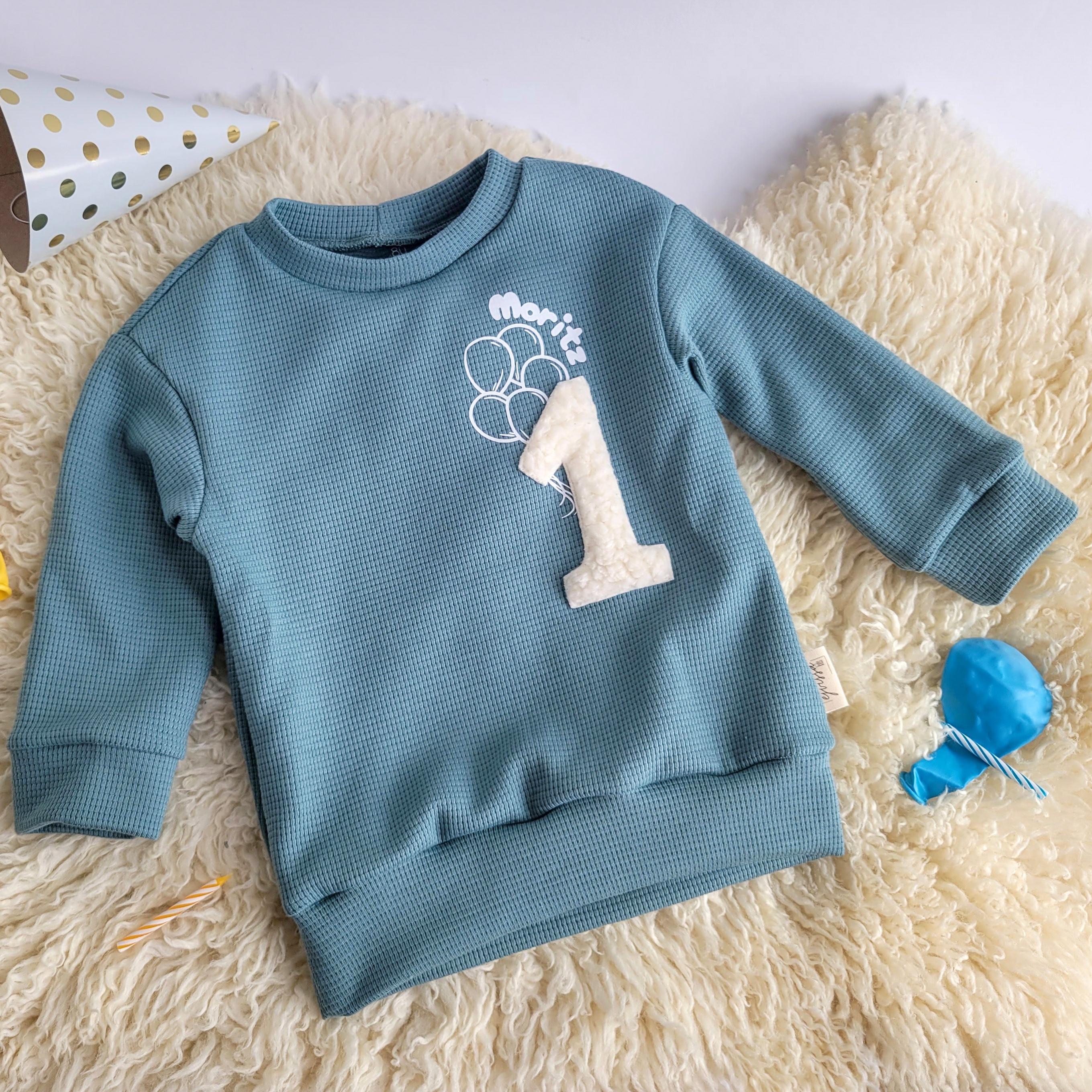 Baby Pullover 1. Geburtstag Mit ONE Aufdruck - Strickpullover Für Jungen & Mädchen 6-18 Monate