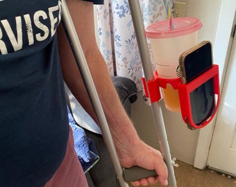 Crutch Cup and Phone Holder