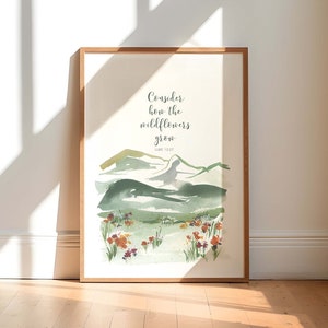 Consider How the Wildflowers Grow Wall Art | Luke 12:27 Scripture Print | Christian Gift for Women | Watercolor Bible Verse