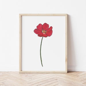 Cosmos Watercolor Art, October Birth Flower Print, Pink Cosmos Painting, Birth Month Gift, Digital Download image 4