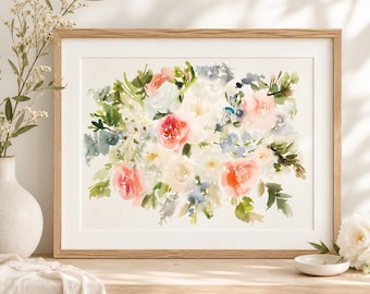 Custom Bridal Bouquet Painting | Original Watercolor | Personalized Wedding Art | Gift for Bride | Anniversary Gift | Flower Preservation