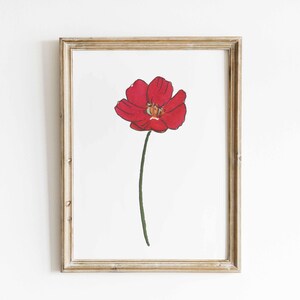 Cosmos Watercolor Art, October Birth Flower Print, Pink Cosmos Painting, Birth Month Gift, Digital Download image 6