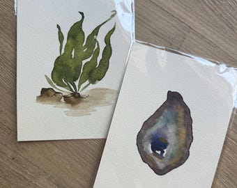 Original Under the Sea Watercolors, 5x7 Art Set