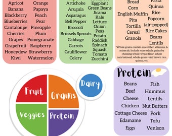 Food Groups - Nutrients - Nutrition Prints - Dietitian Materials - Dietitian Education - Child Nutrition