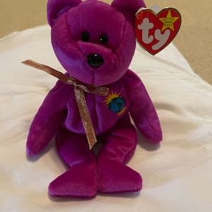 Gorgeous Ty Bear named “Millennium”, Rare Beanie Baby, Ty Beanie baby, Vintage Bear, Collectible Bear, Ty Vintage Bear, Vintage Collectible