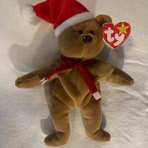 Ty Bear Rare Beanie Baby named “Christmas Teddy”, Vintage Bear, Beanie Baby, Ty Bear, Christmas Gift